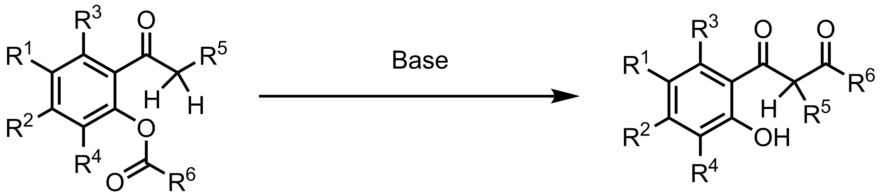 Schematic representation of the Baker-Venkataraman Rearrangement.
