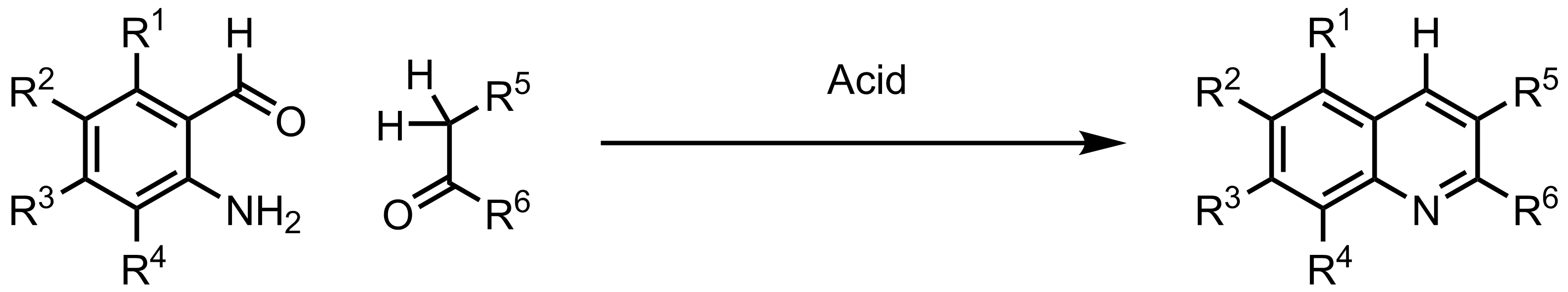 Schematic representation of the Friedländer synthesis.