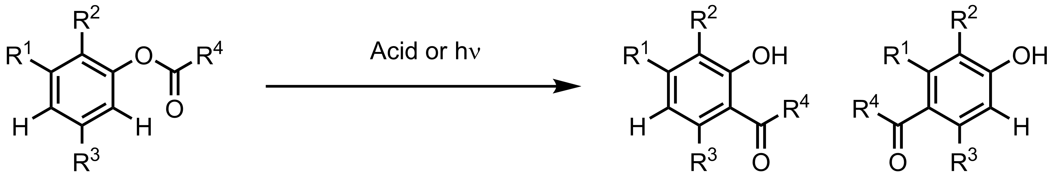 Schematic representation of the Fries Rearrangement.