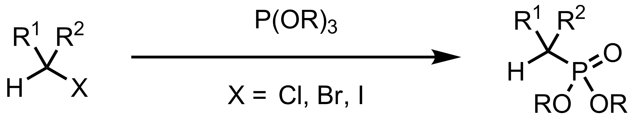 Schematic representation of the Michaelis-Arbuzov Reaction.