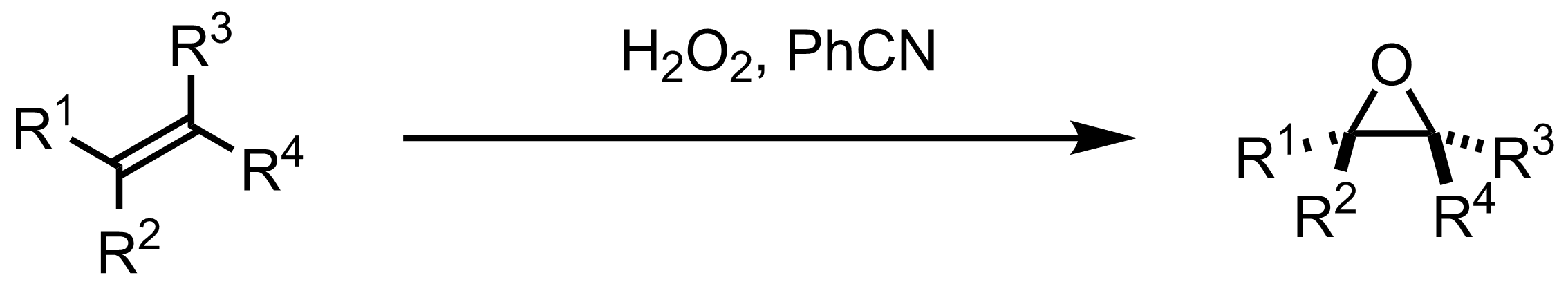 Schematic representation of the Payne Epoxidation.