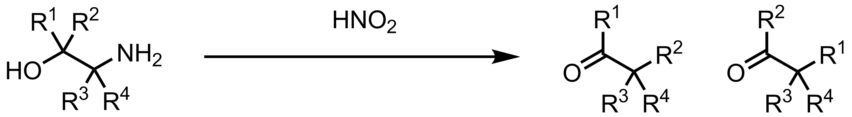 Schematic representation of the Tiffeneau-Demjanov Rearrangement.