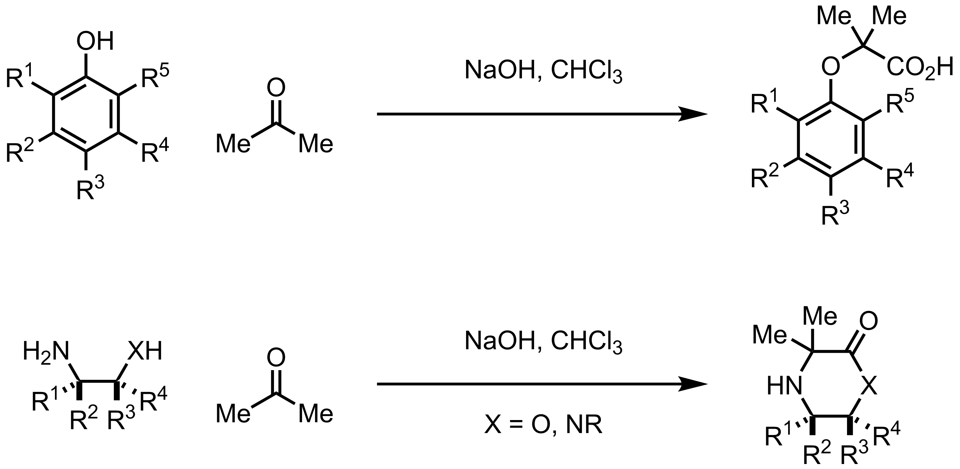 Schematic representation of the Bargellini Reaction.