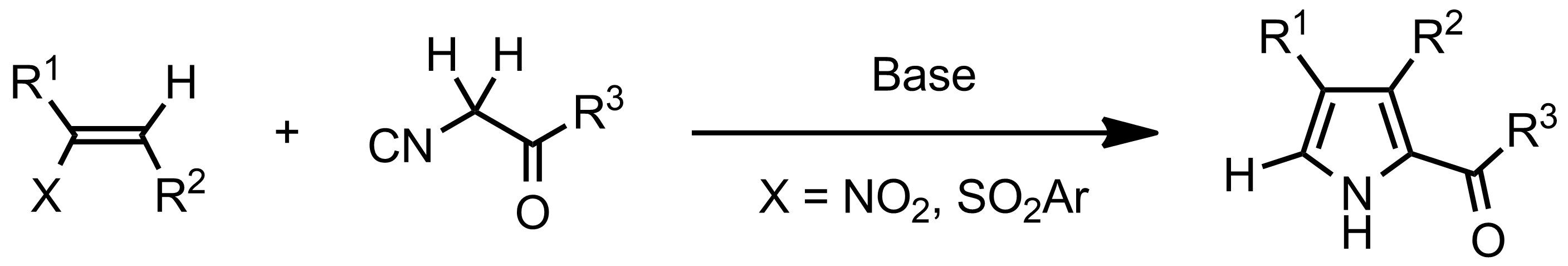 Schematic representation of the Barton-Zard Reaction.