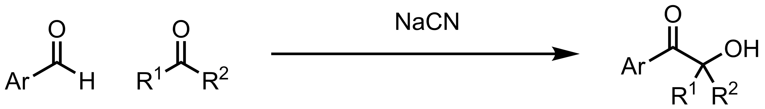 Schematic representation of the Benzoin Condensation.