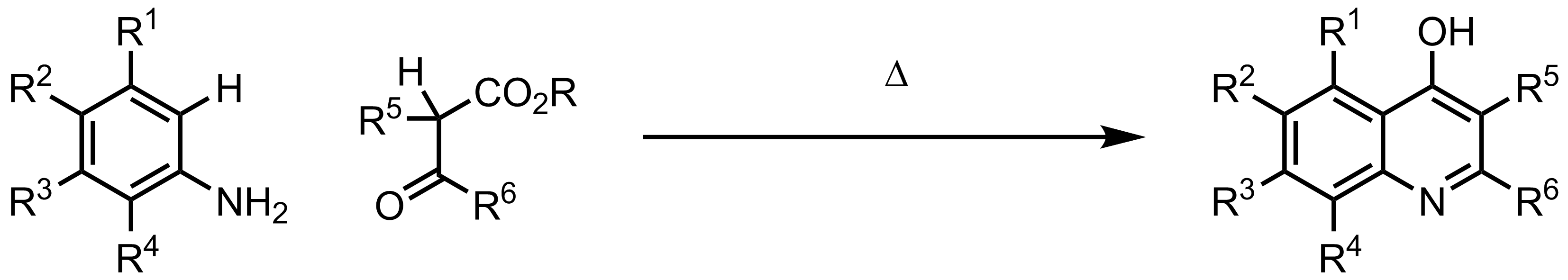 Schematic representation of the Conrad-Limpach Synthesis.