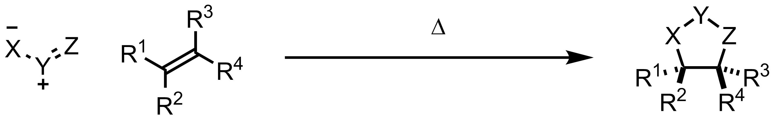 Schematic representation of the Huisgen Cycloaddition.