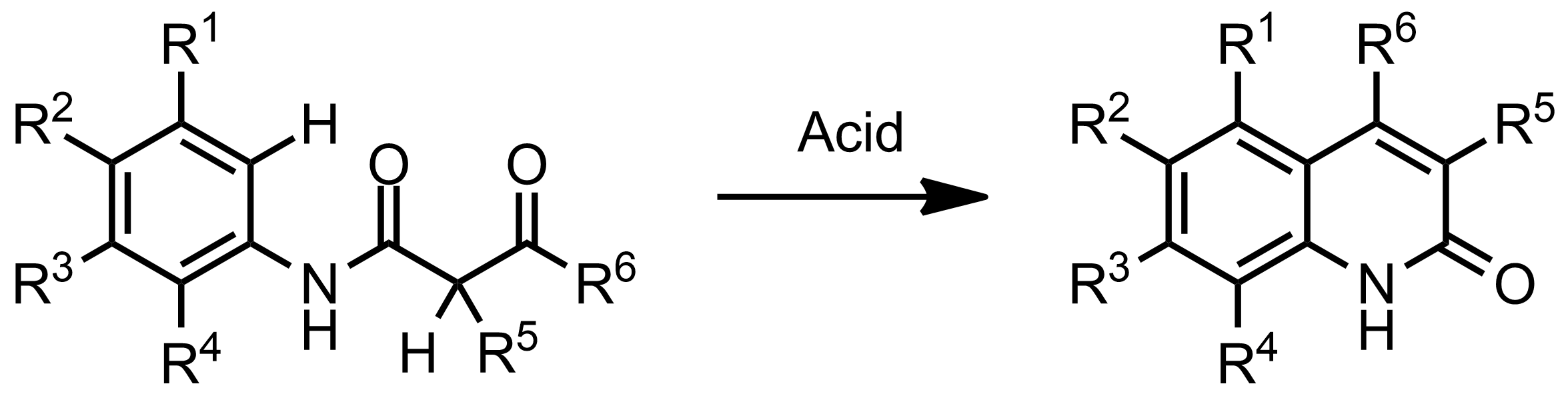 Schematic representation of the Knorr Quinoline Synthesis.