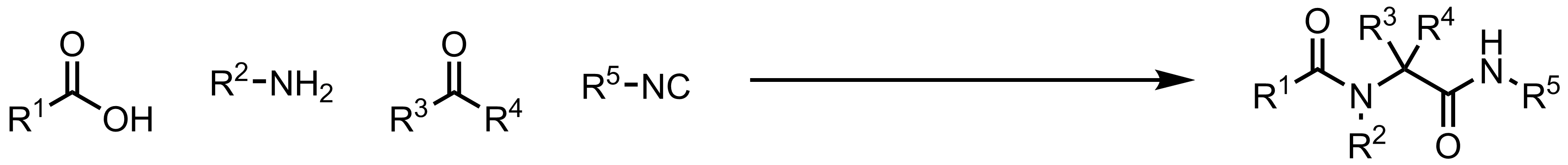 Schematic representation of the Ugi Reaction.